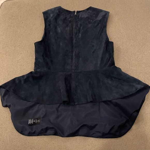 Theory Kalsing S lamb leather sleeveless top - Picture 14 of 15